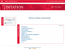 Tablet Screenshot of moodle.visitationacademy.org